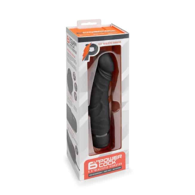 Вибратор PowerCocks Girthy 6.5" реалистичный", черный от IntimShop