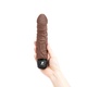Вибратор PowerCocks Girthy 6.5" реалистичный 19 см, шоколадный