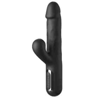Вибратор-кролик c тройной стимуляцией PipeDream Sonix Silicone Thruster, черный