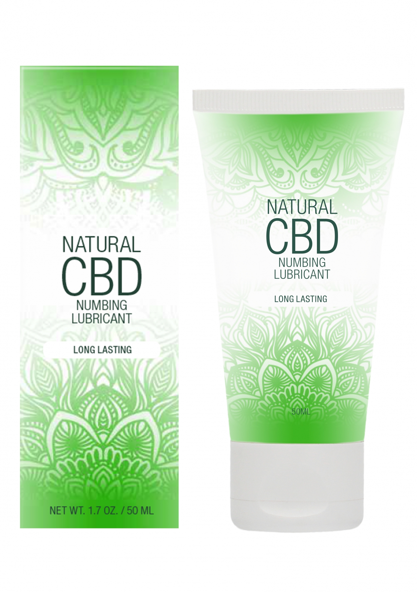 Продлевающий лубрикант PharmQuests Numbing Natural CBD на водной основе, 50 мл