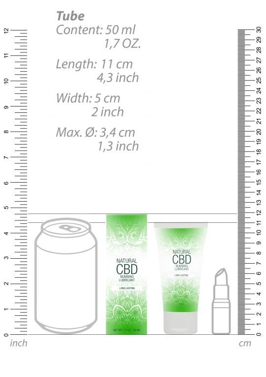 Продлевающий лубрикант PharmQuests Numbing Natural CBD на водной основе, 50 мл