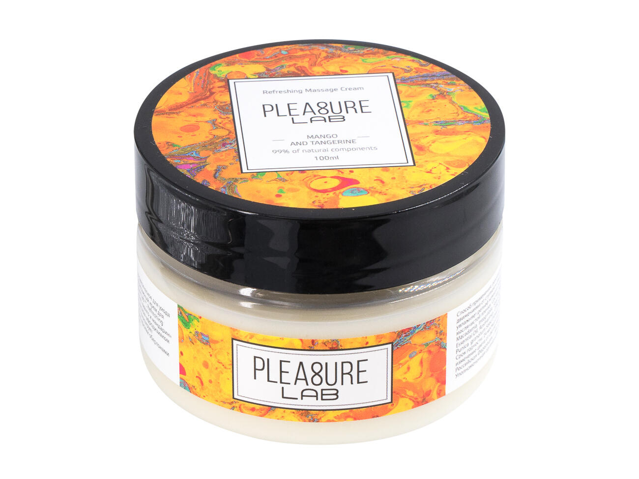 Массажный крем Pleasure Lab Refreshing манго и мандарин, 100 мл