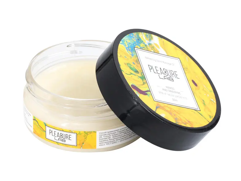 Твердое массажное масло Pleasure Lab Refreshing манго и мандарин, 50 мл