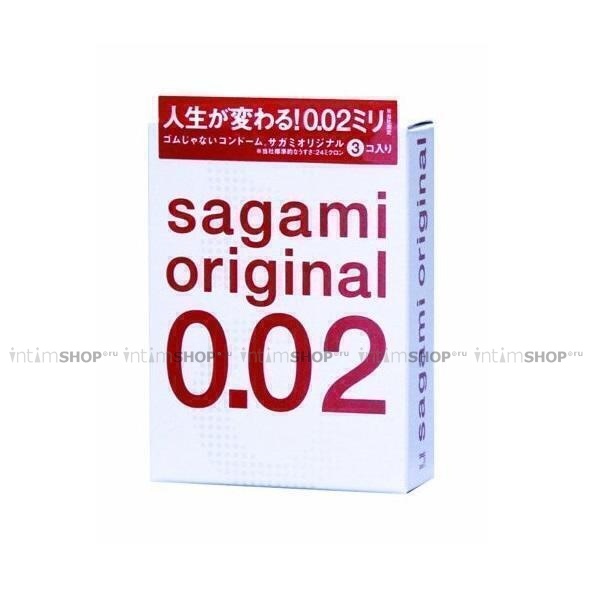 Полиуретановые презервативы Sagami Original 0.02, 3шт - фото 1