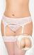 Пояс для Чулок и Стринги Soft Line кружевные белые, XL