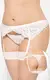 Пояс для Чулок и Стринги Soft Line кружевные белые, XL-XXXL