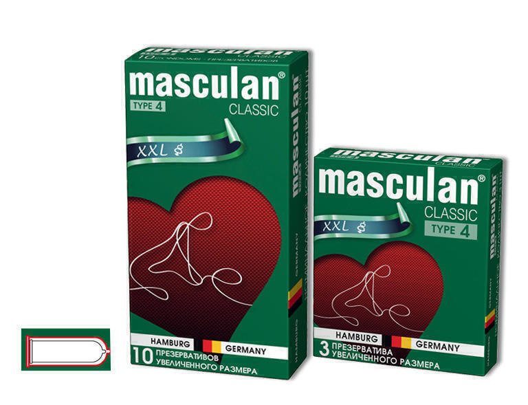Презервативы Masculan Classic XXL увеличенный размер, 3 шт