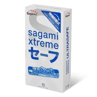 Презервативы с двойным количеством смазки Sagami Xtreme Ultrasafe, 10шт