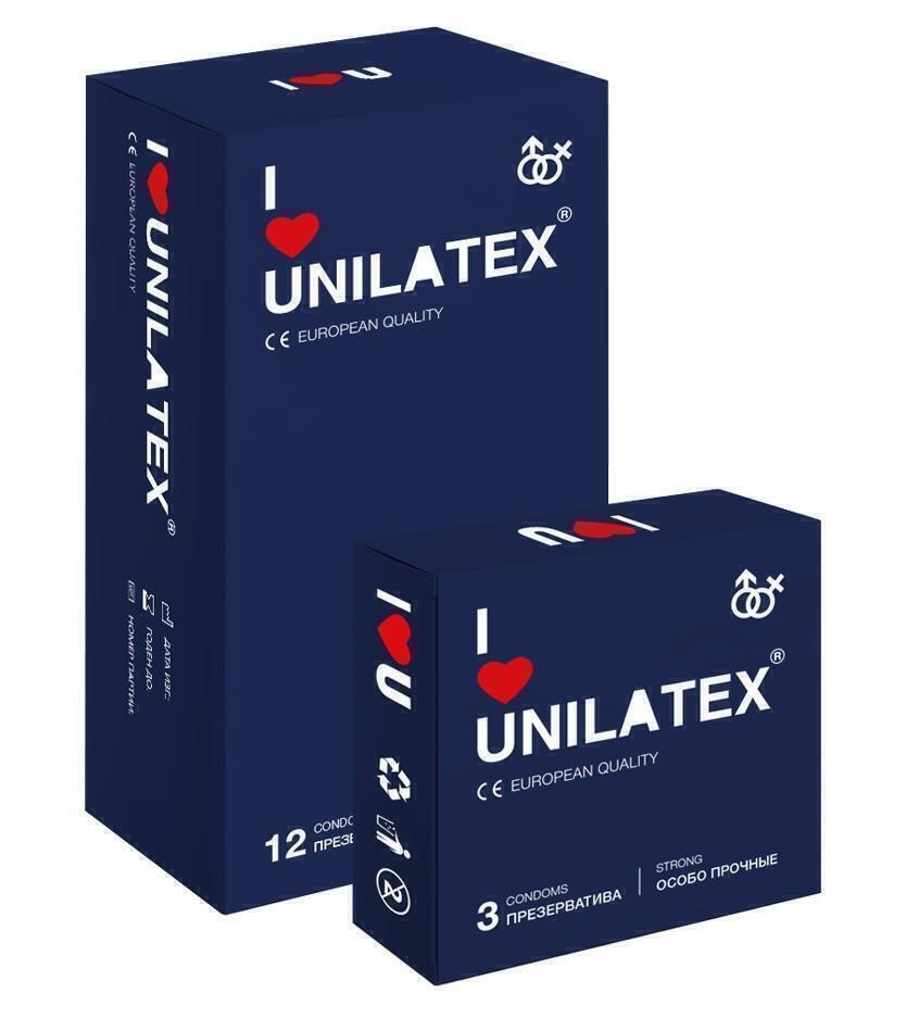 Презервативы особо прочные Unilatex, 12 шт + 3 шт в подарок