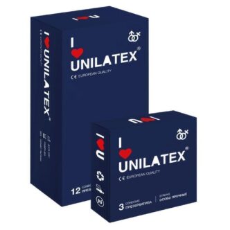 Презервативы особо прочные Unilatex, 12 шт + 3 шт в подарок