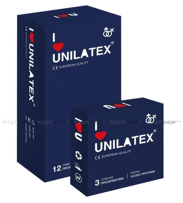 фото Презервативы особо прочные Unilatex 12 шт + 3 шт в подарок