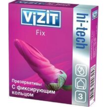 Презервативы Vizit hi-tech Fix с фиксирующим кольцом (3 шт.)