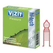 Презервативы "Vizit" Hi-tech Pleasure № 3 (с кольцами и пупырышками)