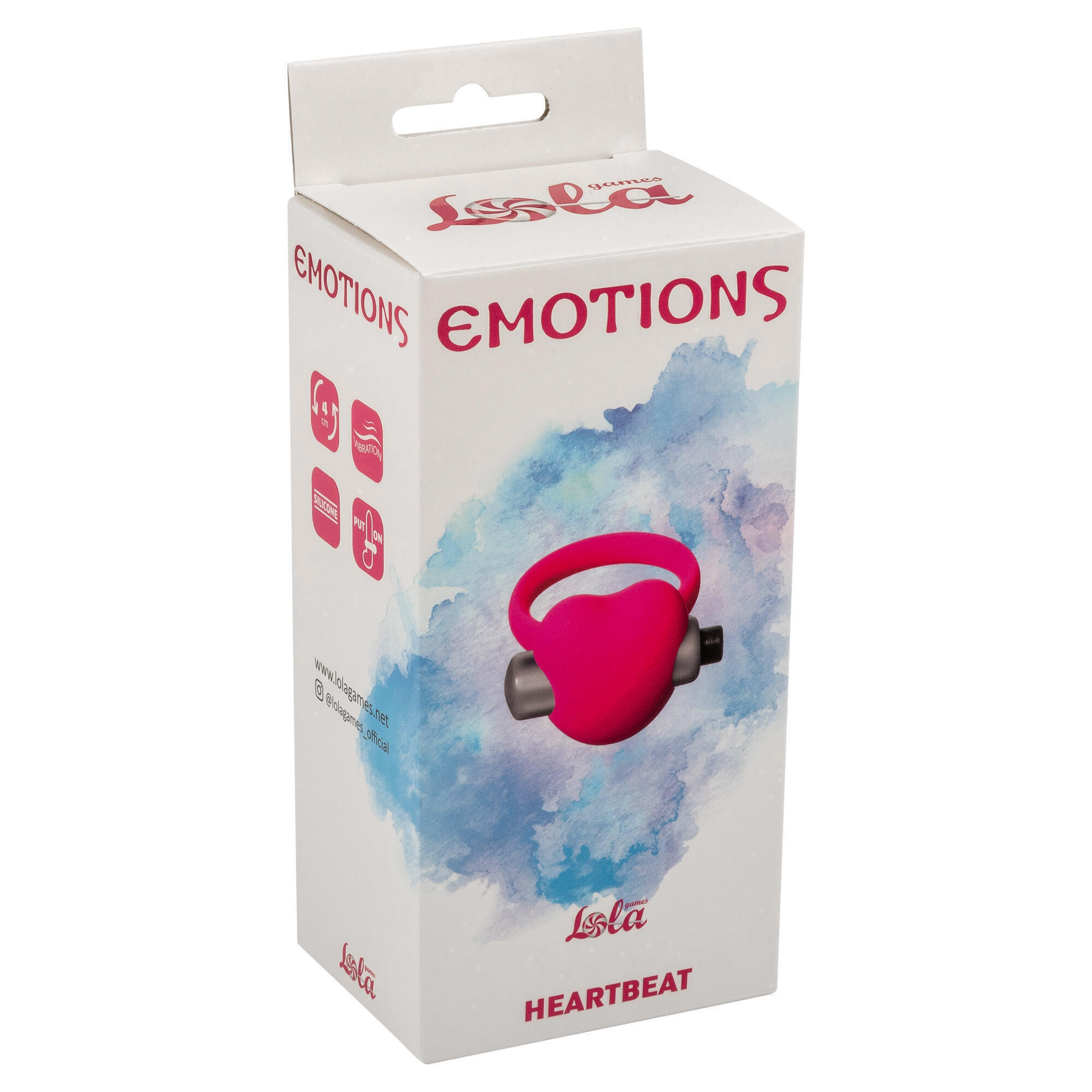 Виброкольцо Lola Games Emotions Heartbeat, розовое