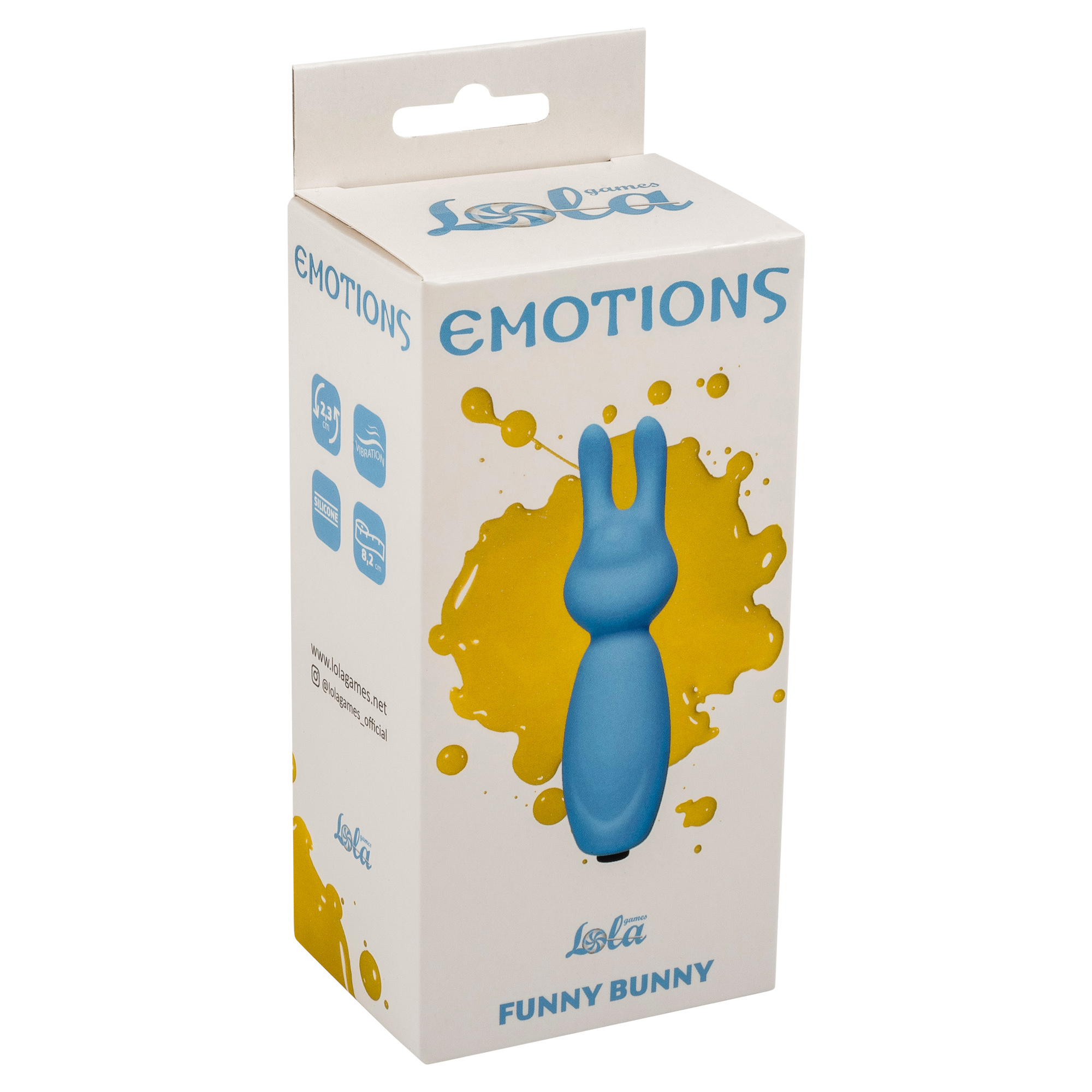 Мини-вибратор Lola Toys Emotions Funny Bunny, голубой