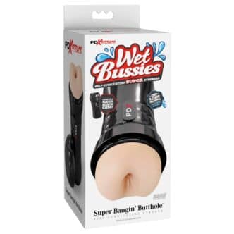 Мастурбатор с самолубрикацией анус в тубе PipeDream Wet Bussies -Super Bangin' Butthole, телесный, черный