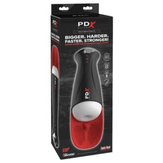 Мастурбатор в колбе с вибрацией PipeDream Fuck-O-Matic Pro XL , белый, черный с красным