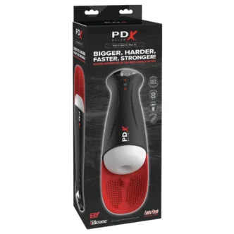 Мастурбатор в колбе с вибрацией PipeDream Fuck-O-Matic Pro XL , белый, черный с красным
