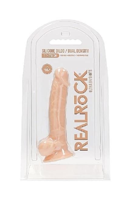 Фаллоимитатор Silicone Dildo With Balls - 17,8 см. Shots от IntimShop