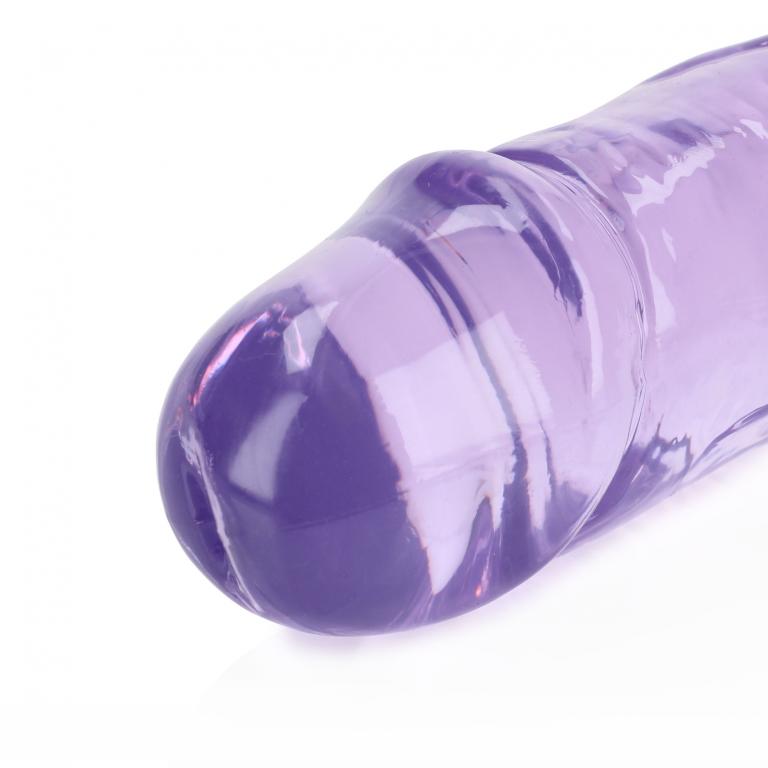 Двусторонний фаллоимитатор Shots Realrock 34 см, фиолетовый
