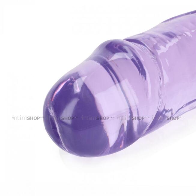 Двусторонний фаллоимитатор Shots Realrock 45 см, фиолетовый - фото 4
