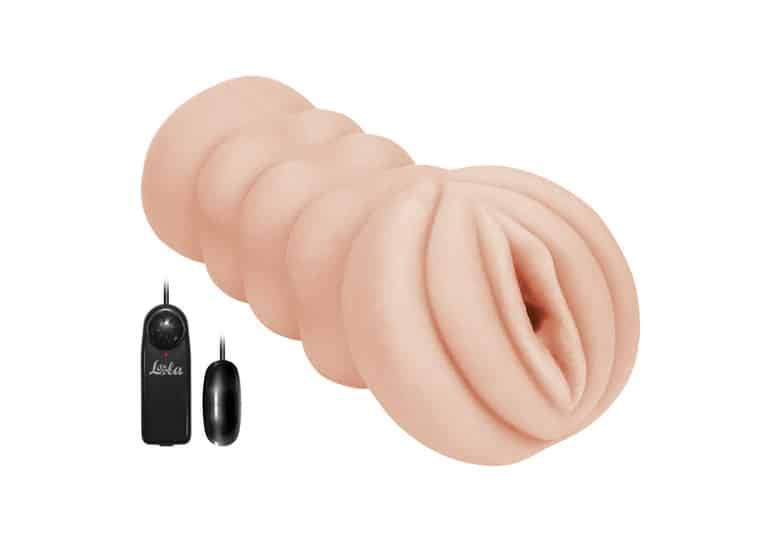 Мастурбатор с вибропулей и пультом Lola Toys Satisfaction Vibro Honeypot, телесный