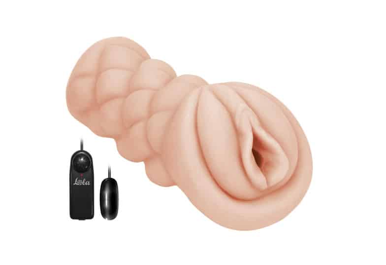 Мастурбатор с вибропулей и пультом Lola Toys Satisfaction Vibro Sweet Pussy, телесный от IntimShop