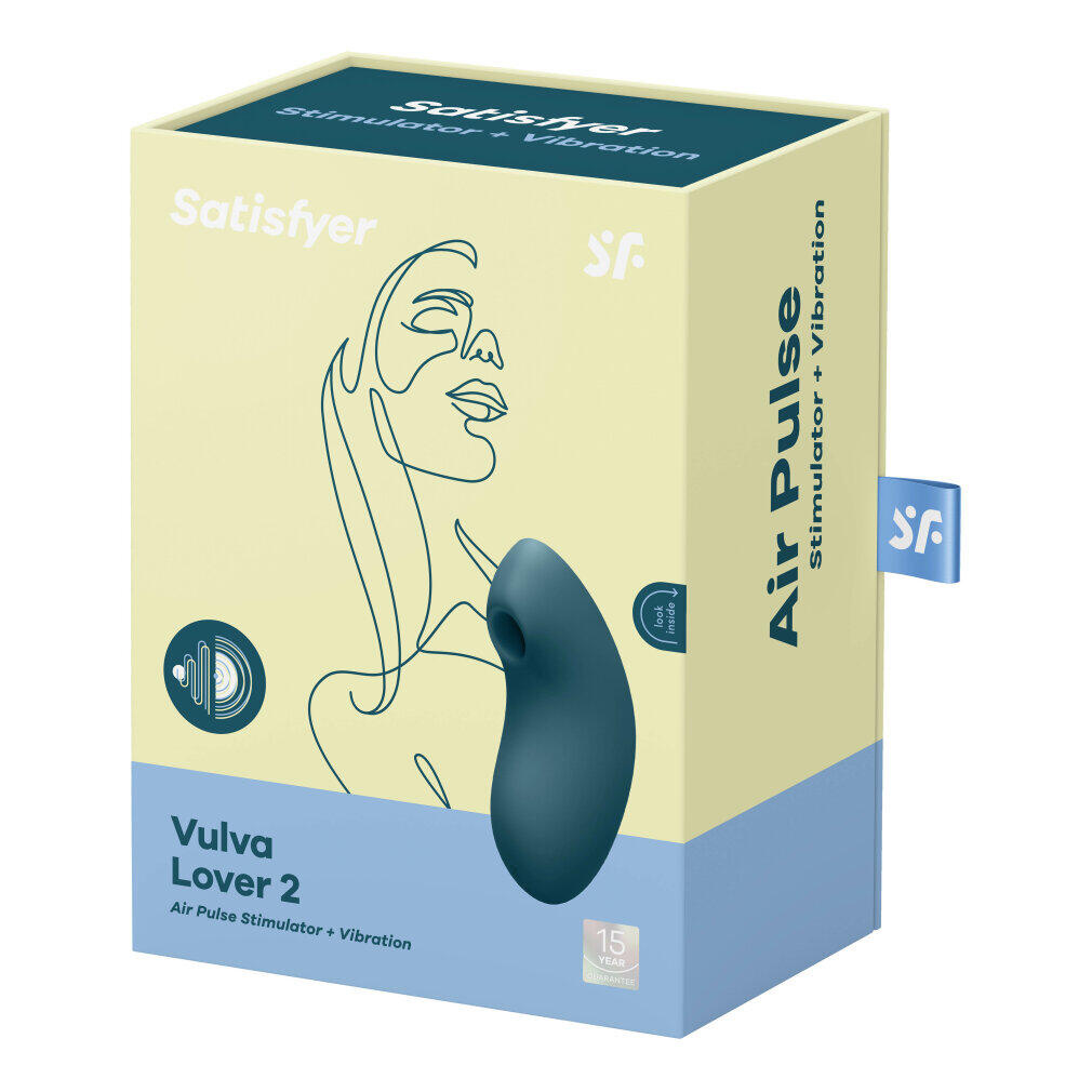 Вакуумный стимулятор клитора с вибрацией Satisfyer Vulva Lover 2, синий