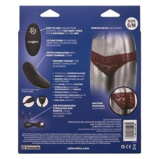 Вибровкладка в трусики CalExotic Remote Control Set с трусиками S/M, черная от IntimShop