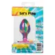 Анальная пробка CalExotics Cheeky Tie-Dye M, разноцветная