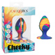 Анальная пробка CalExotics Cheeky Tie-Dye Swirl M, разноцветная