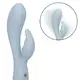 Ультрагибкий вибратор-кролик с фиксацией формы CalExotics Contour Kali, голубой