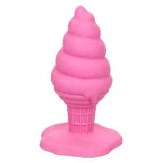 Анальная пробка в виде мороженного CalExotics Naughty Bits Yum Bum Ice Cream Cone, розовая