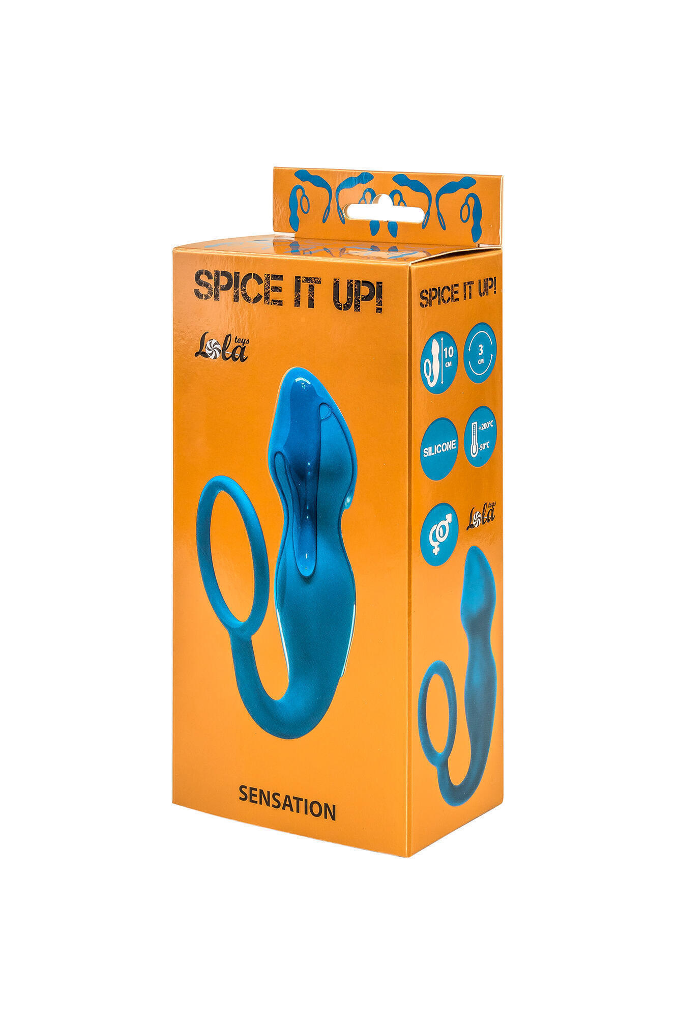 Эрекционное кольцо с анальным стимулятором Lola Games Spice It Up Sensation, бирюзовое