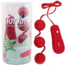 Шарики анальные с вибрацией Toy Joy Power Balls, красный