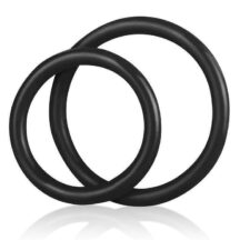 Силиконовые кольца Silicone Cock Ring Set, черные