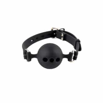 Силиконовый кляп с отверстиями для дыхания Pipedream Breathable Ball Gag, черный