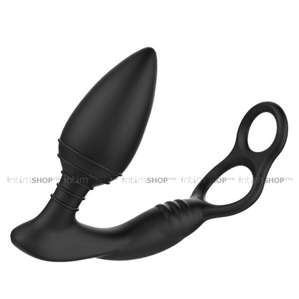 

Вибропробка со стимуляцией промежности Nexus Simul8 Plug Edition и двойным кольцом на пенис и мошонку, черная