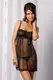 Сорочка прозрачная Casmir Nicolette black, L/XL