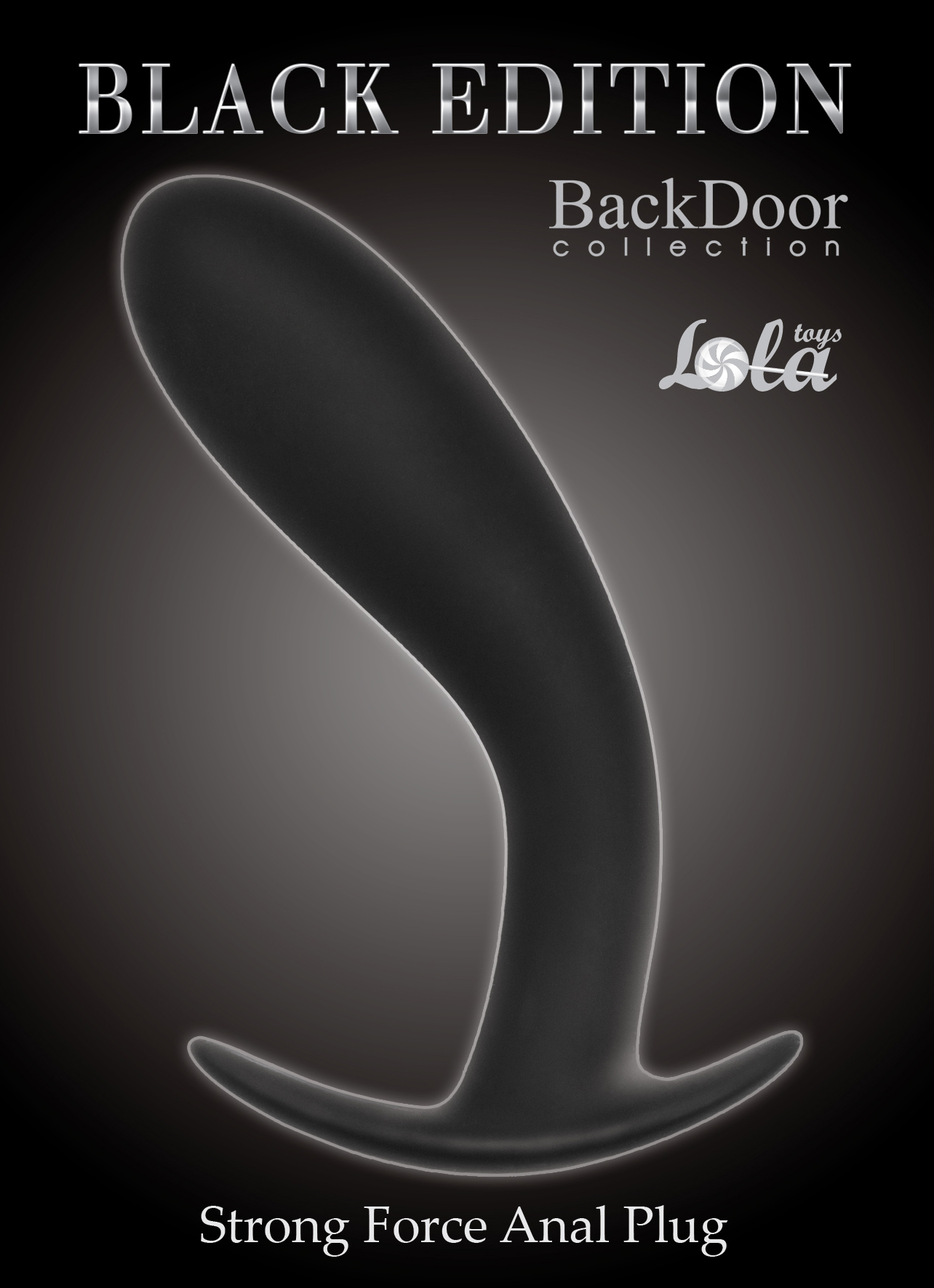 Анальная пробка Lola Toys Black Edition Back Door Strong Force, чёрная