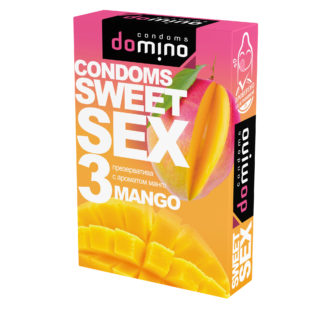 Презервативы Domino Sweet Sex, манго, 3 шт