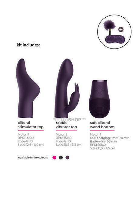 Набор Shots Switch Pleasure Kit #1, фиолетовый от IntimShop