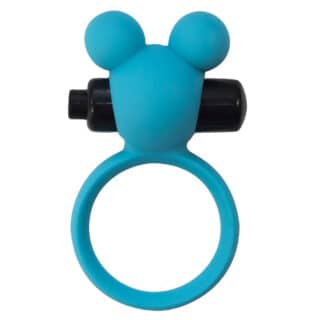 Эрекционное кольцо Lola Toys Emotions Minnie с вибропулей, бирюзовое