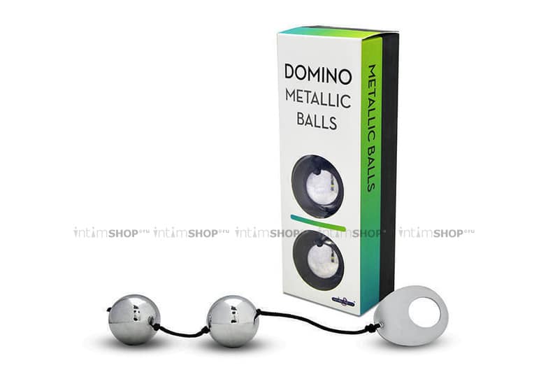 Вагинальные шарики металлические Gopaldas Domino серебристый