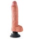 Вибратор PipeDream King Cock 10 Vibrating Cock with Balls 26 см, телесный