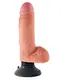 Вибратор PipeDream King Cock 7 Vibrating Cock with Balls 18.5 см, телесный
