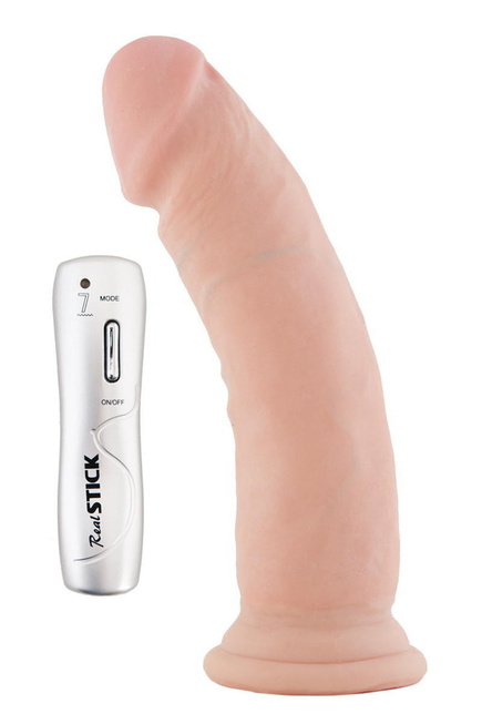 фото Вибратор TOYFA RealStick Elite на Присоске, телесный 18 см