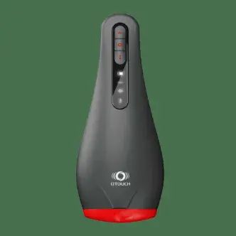 Вибромастурбатор с нагревом и вакуумной стимуляцией Otouch Airturn 2, серый