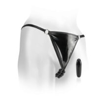 Вибростимулятор-трусики Vibrating Silicone Beaded Panties Black