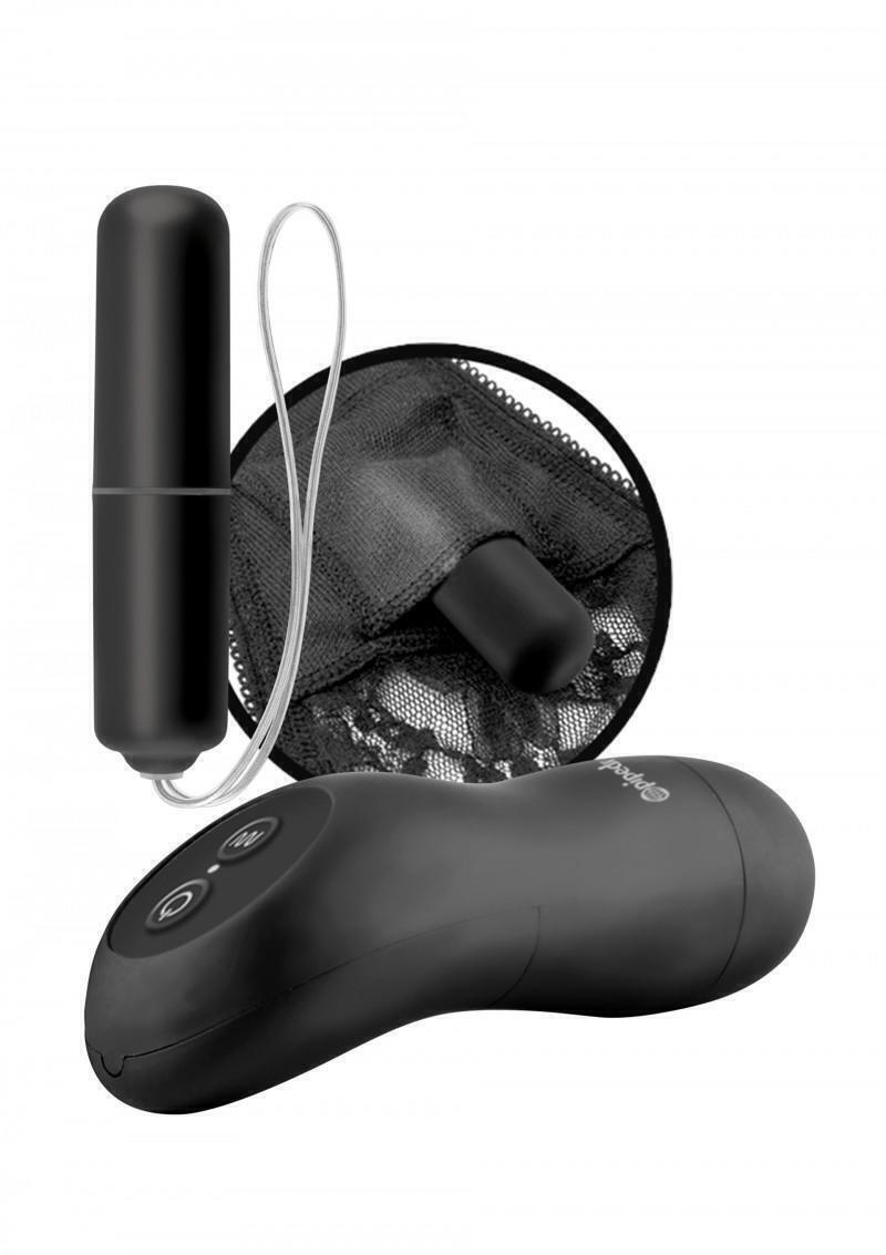 Трусики с вибратором Pipedream Remote Control Vibrating Panties, черный, XL-XXL